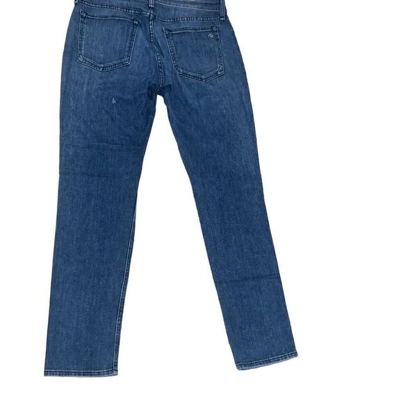 Rag & Bone Dre Low-Rise Slim Boyfriend Sapphire Denim Jeans FLAW sz 27 - Picture 3 of 10